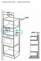 mikrovlnná trouba Beko MGB 25332 BG instalační nákres